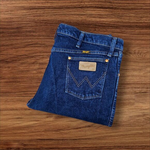 Wrangler Jeans Size 38 Men Blue Cowboy Cut‎ Straight Stretch Regular Fit 947STR - Picture 1 of 12